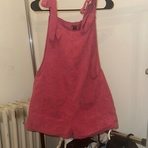 SHEIN Rose Corduroy Romper